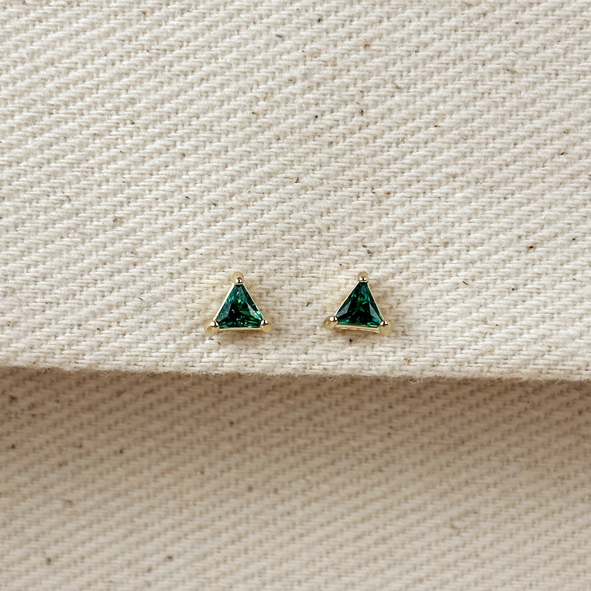 Emerald Triangle Studs