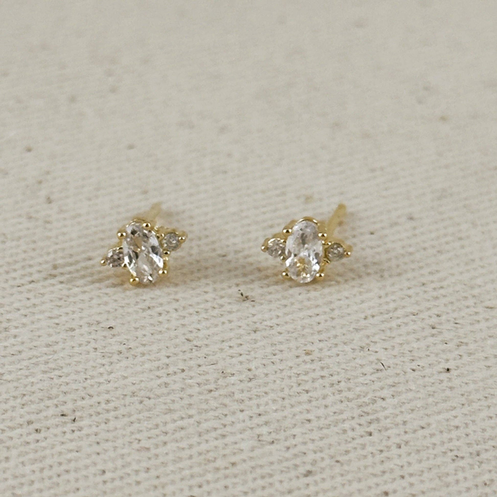 Oval Cushioned Stud Earrings