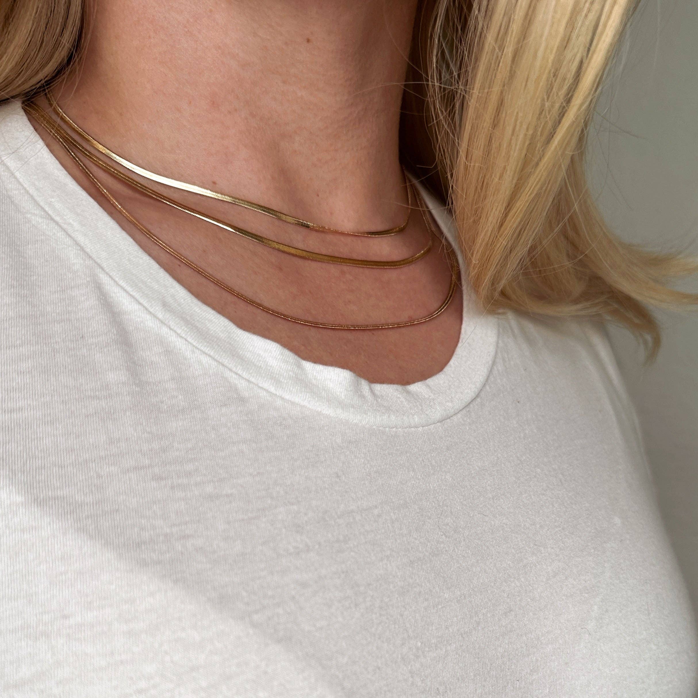 Golden Hour Herringbone Necklace