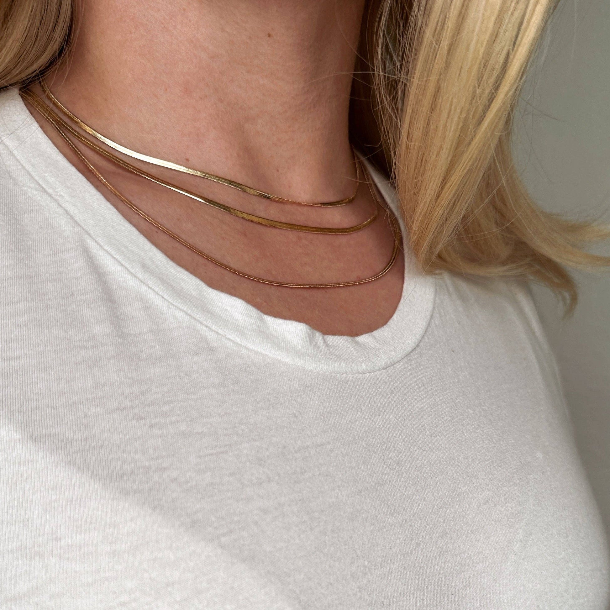 Golden Hour Herringbone Necklace