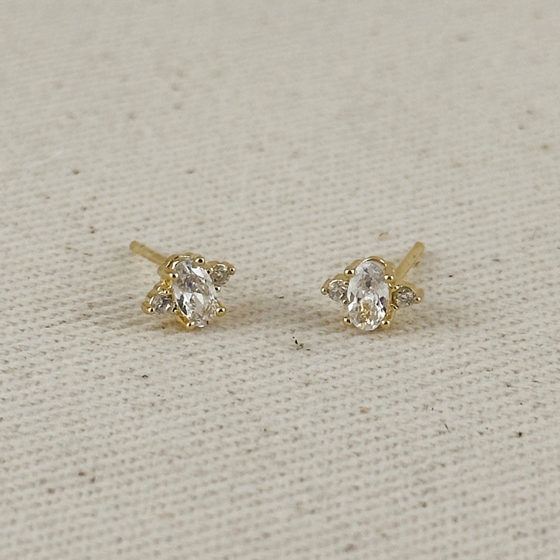 Oval Cushioned Stud Earrings