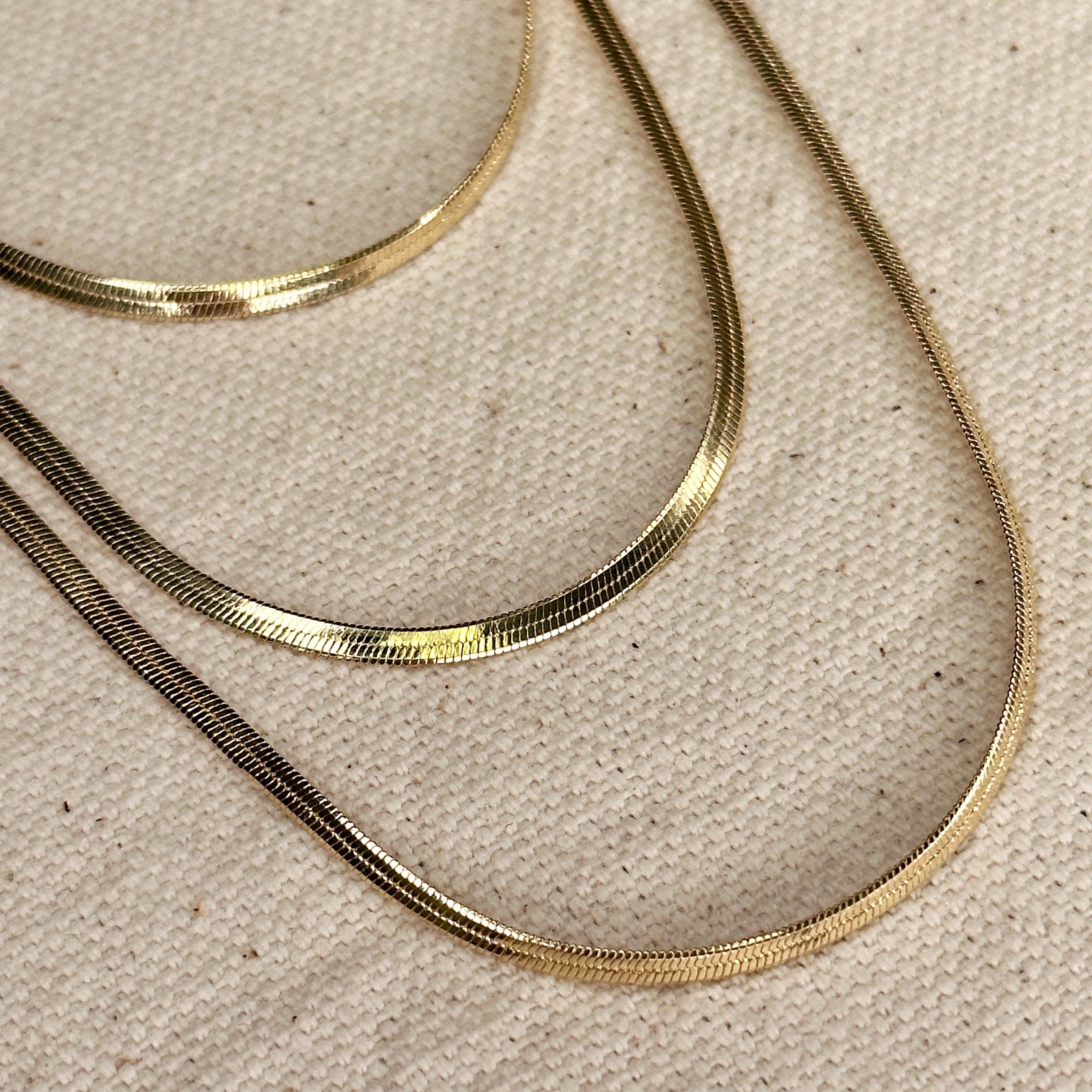Golden Hour Herringbone Necklace