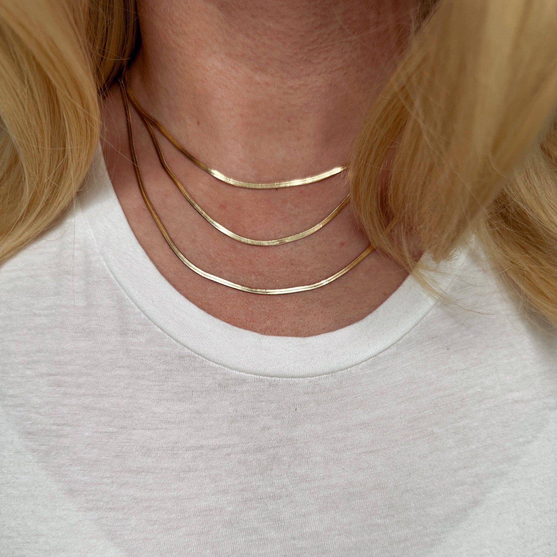 Golden Hour Herringbone Necklace