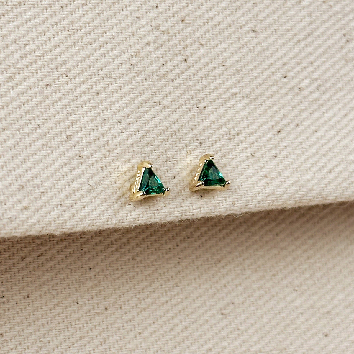 Emerald Triangle Studs