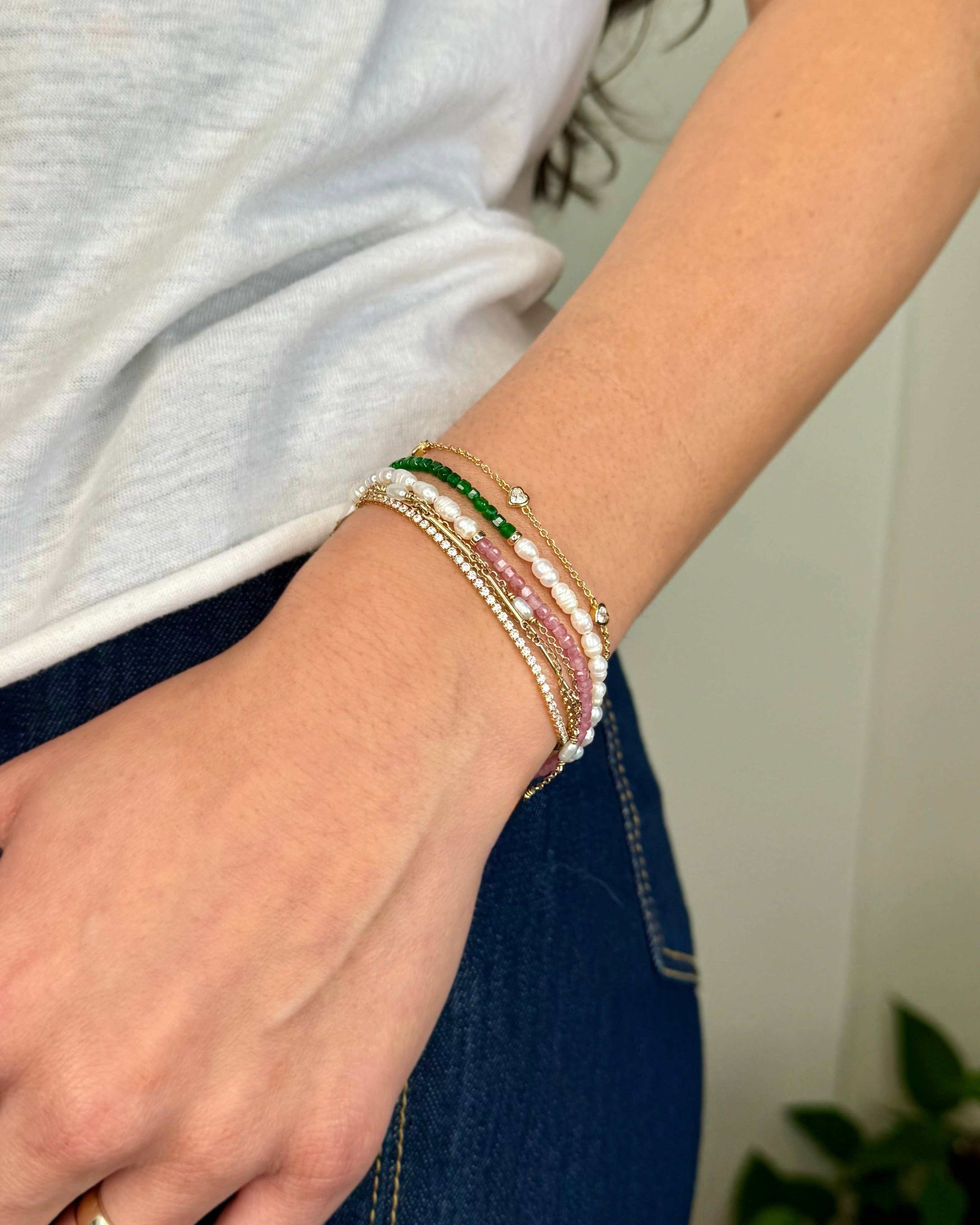 Catalina Emerald & Pearl Bracelet