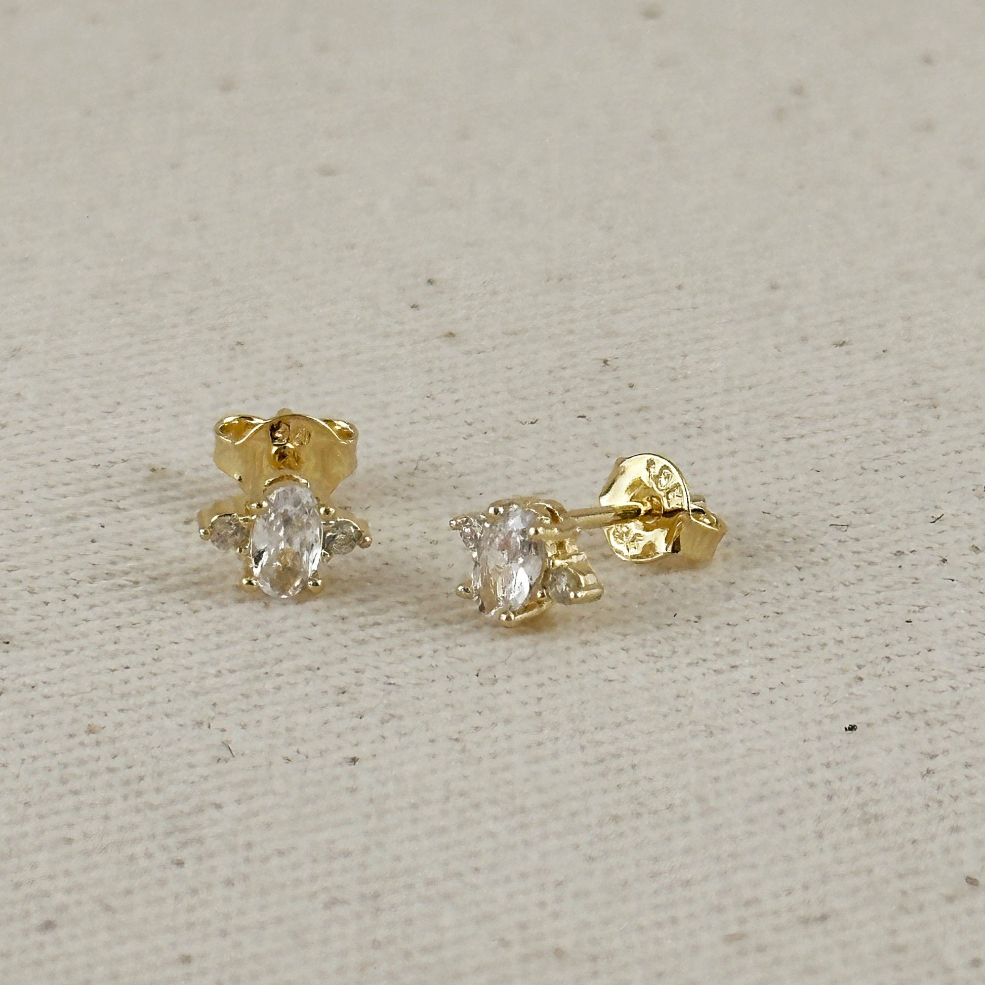 Oval Cushioned Stud Earrings