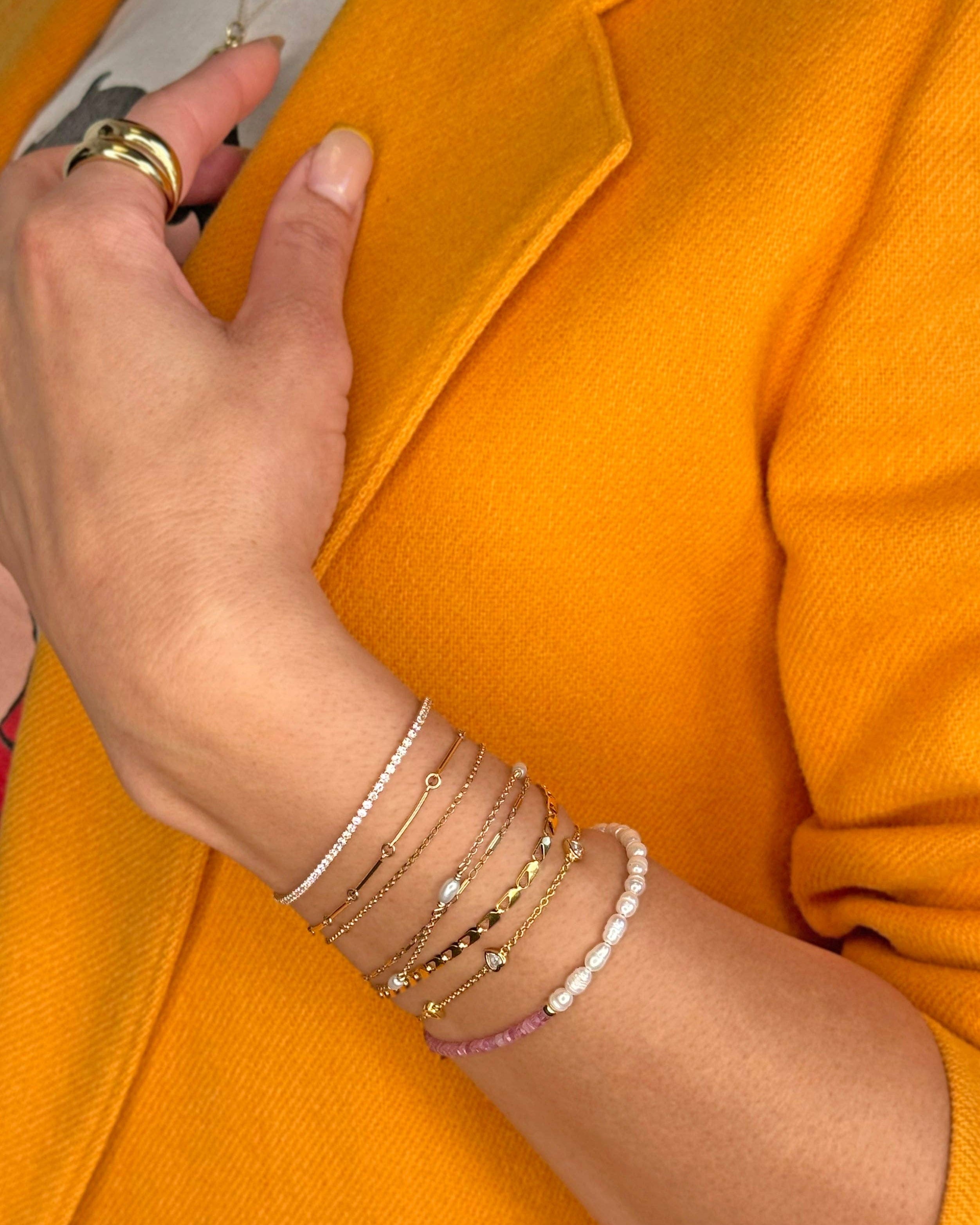 Catalina Ruby & Pearl Bracelet