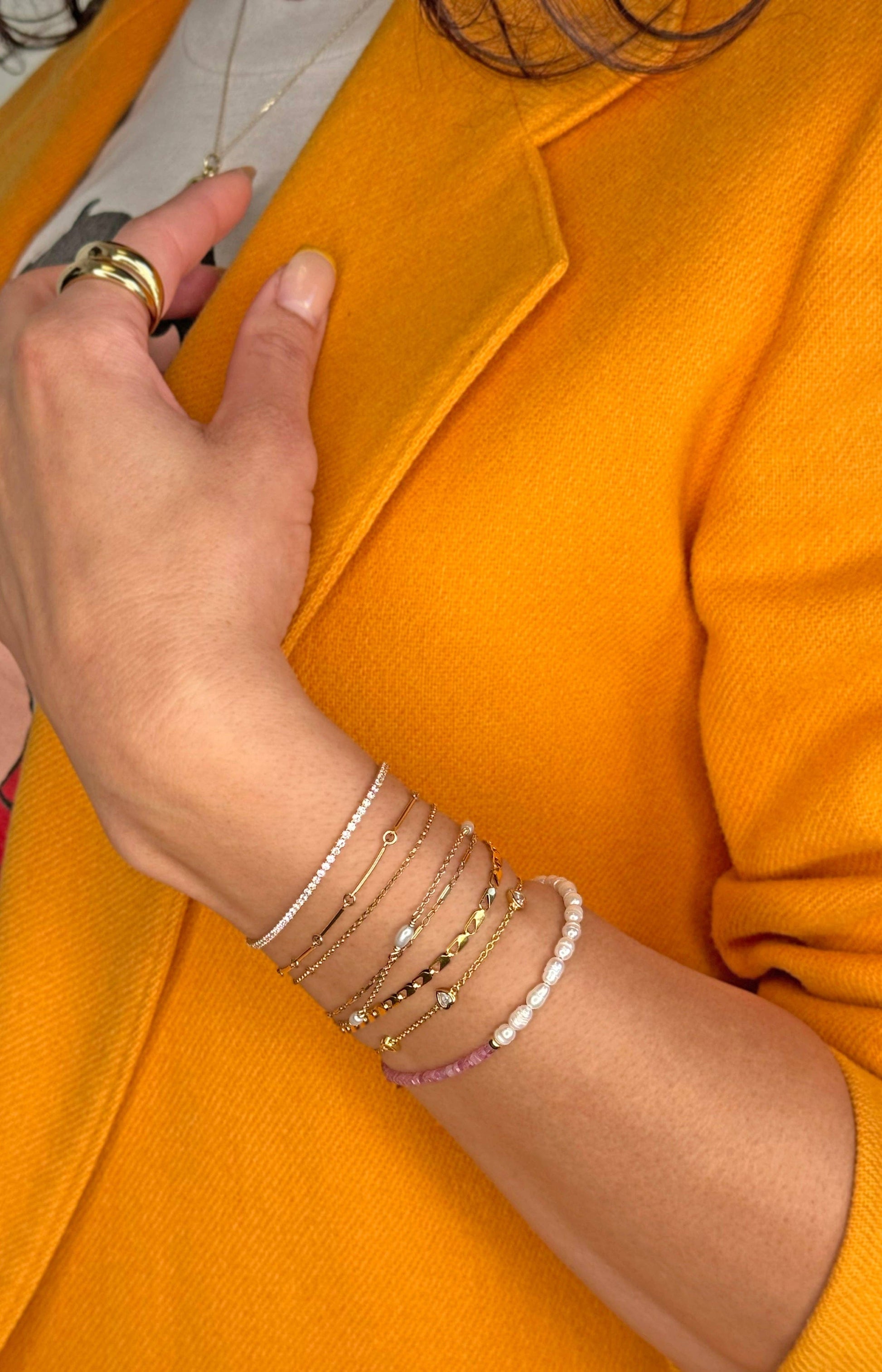 Catalina Pink Tourmaline & Pearl Bracelet