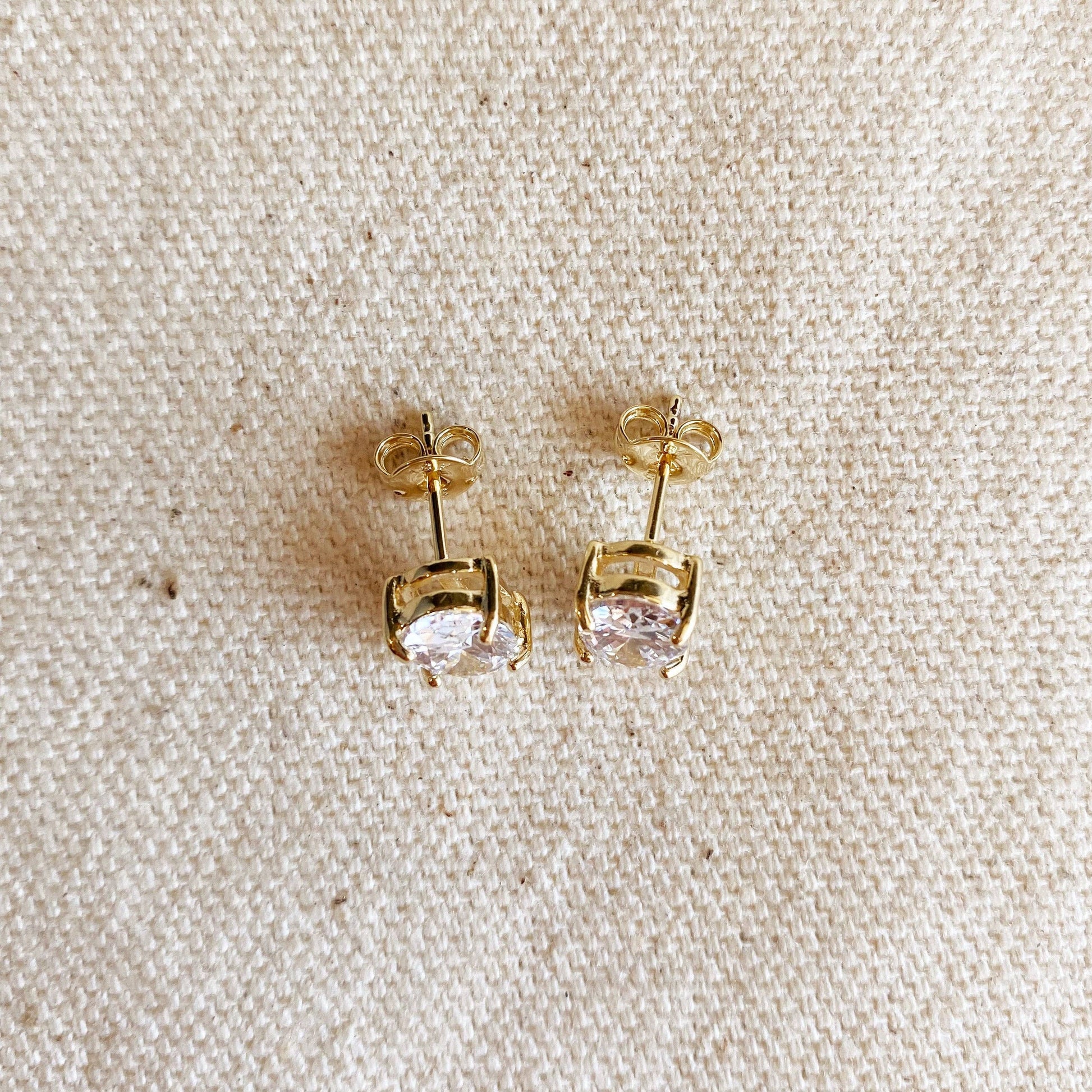 Luna Oval Stud Earrings
