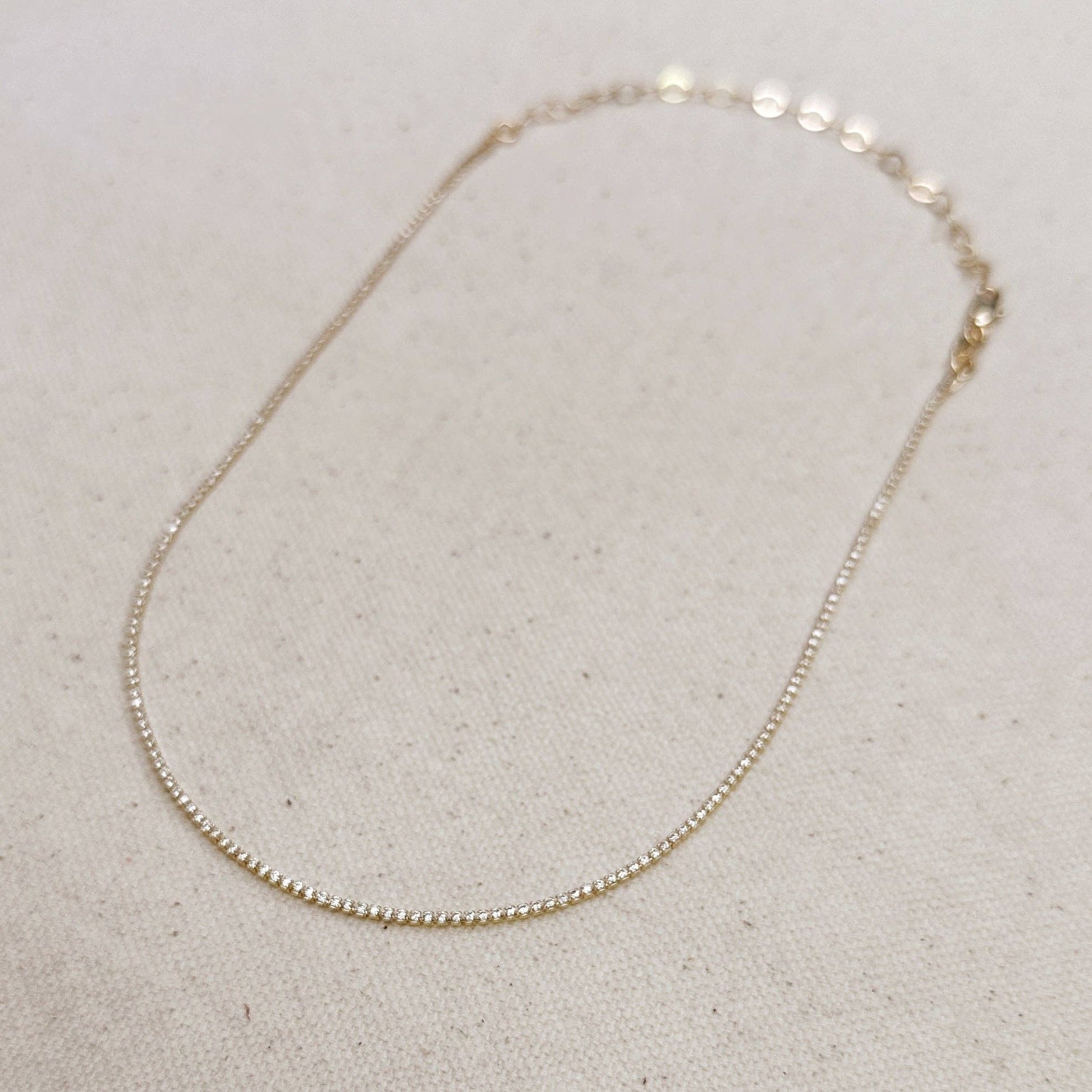 Glimmer Micro Tennis Necklace
