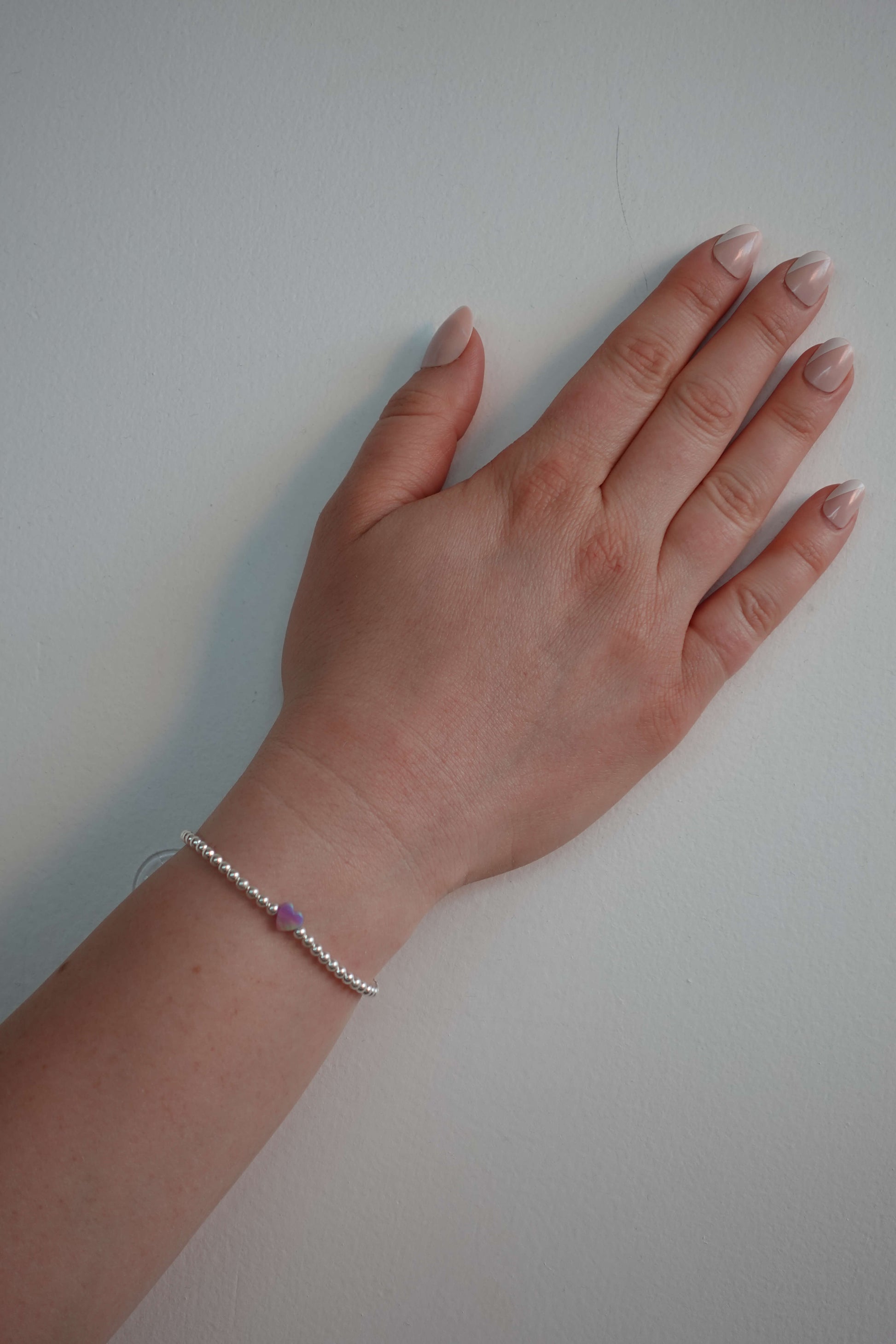 With Heart Bracelet - Purple Opal