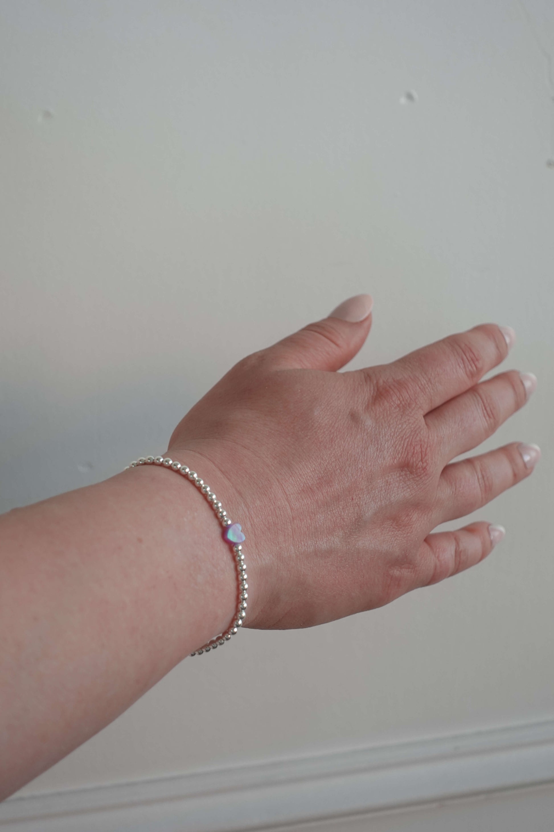 With Heart Bracelet - Purple Opal