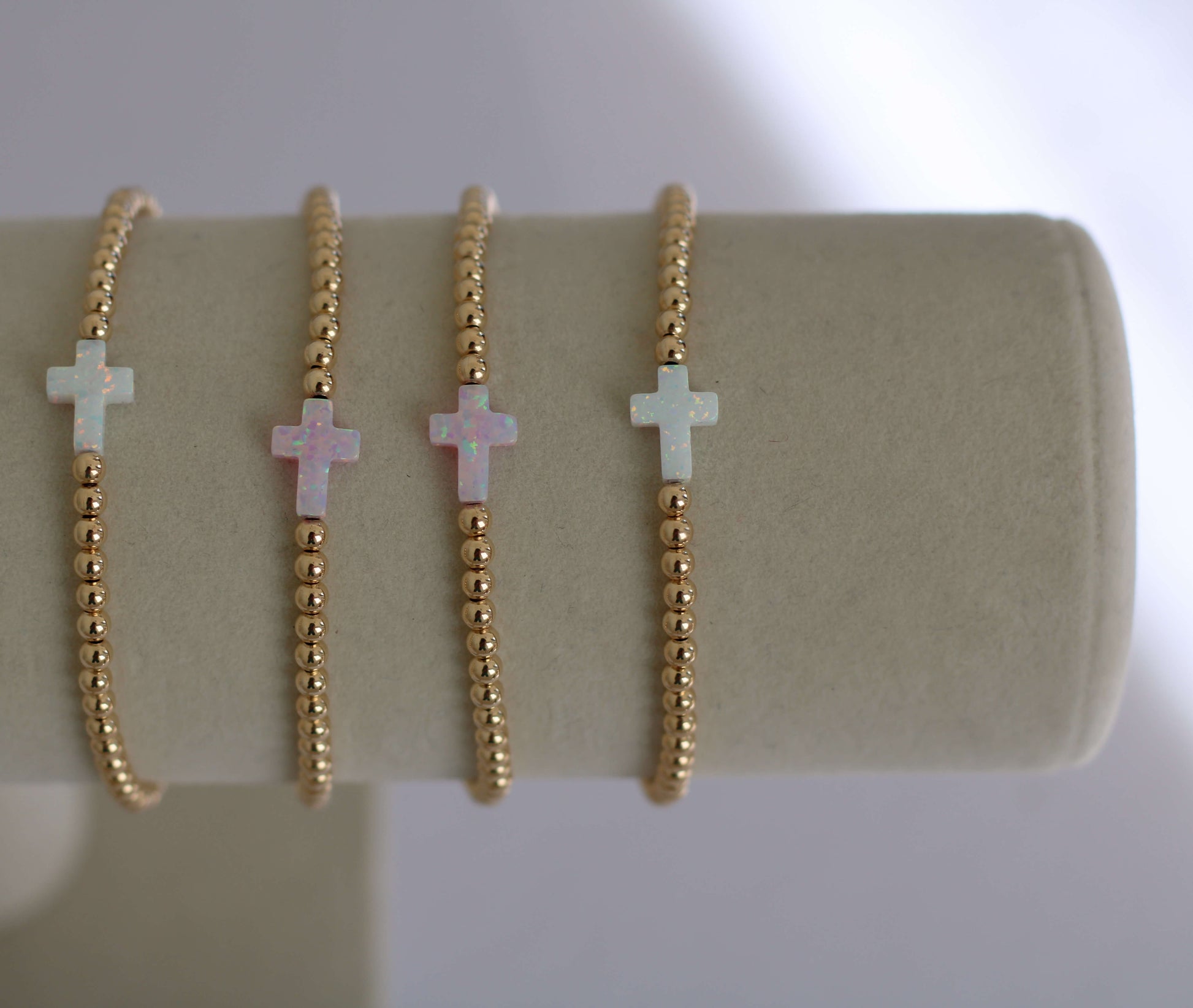 With Faith Bracelet - White Opal