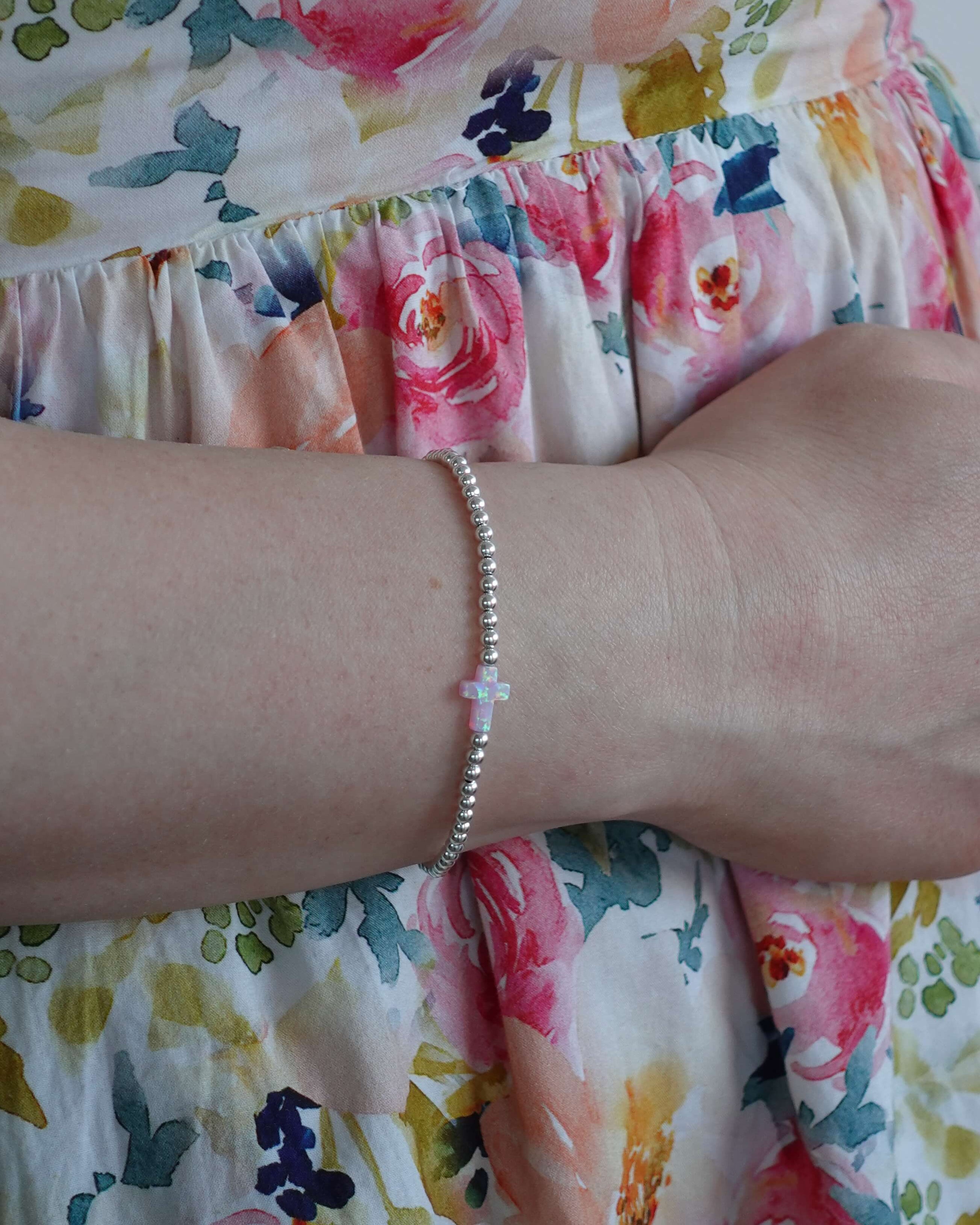 With Faith Bracelet - Purple Opal