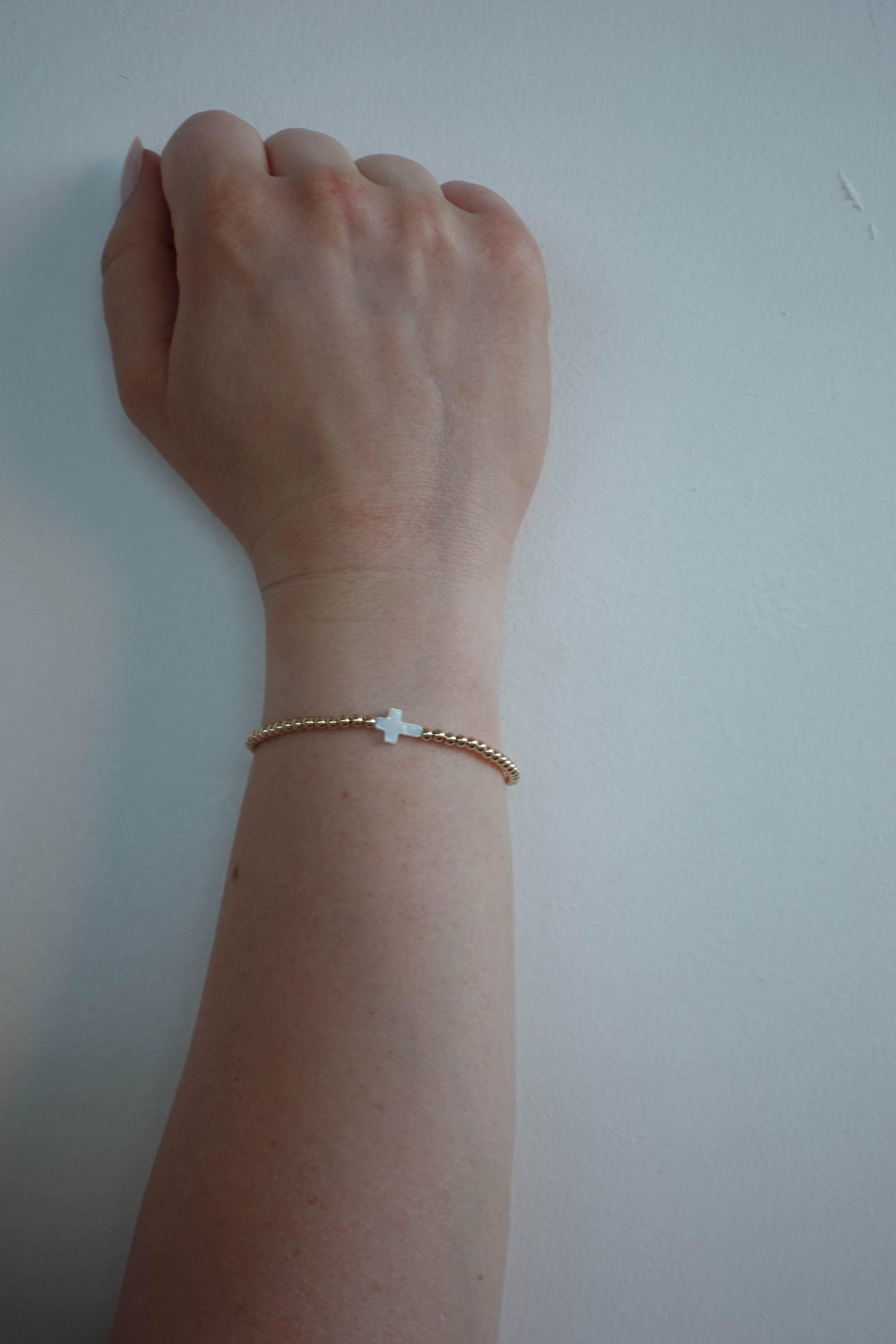 With Faith Bracelet - White Opal