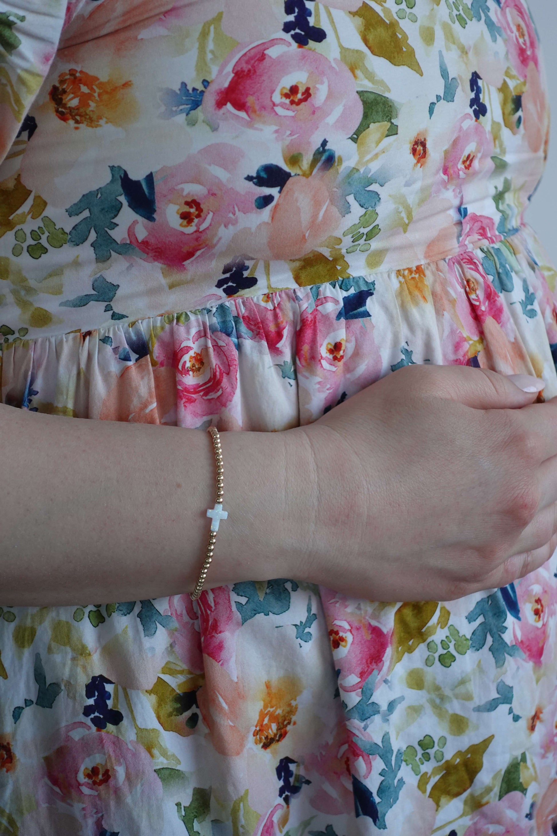 With Faith Bracelet - White Opal