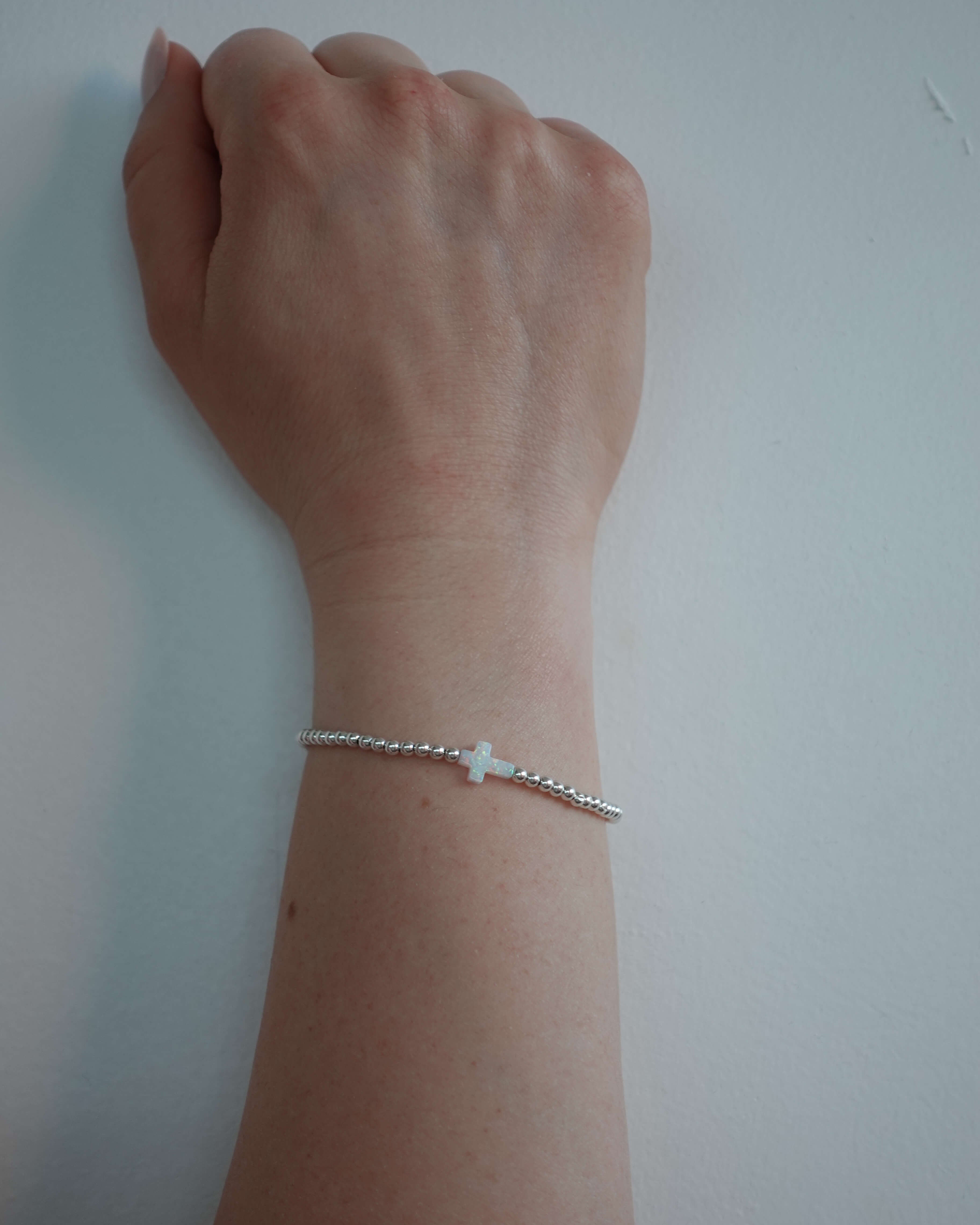 With Faith Bracelet - White Opal