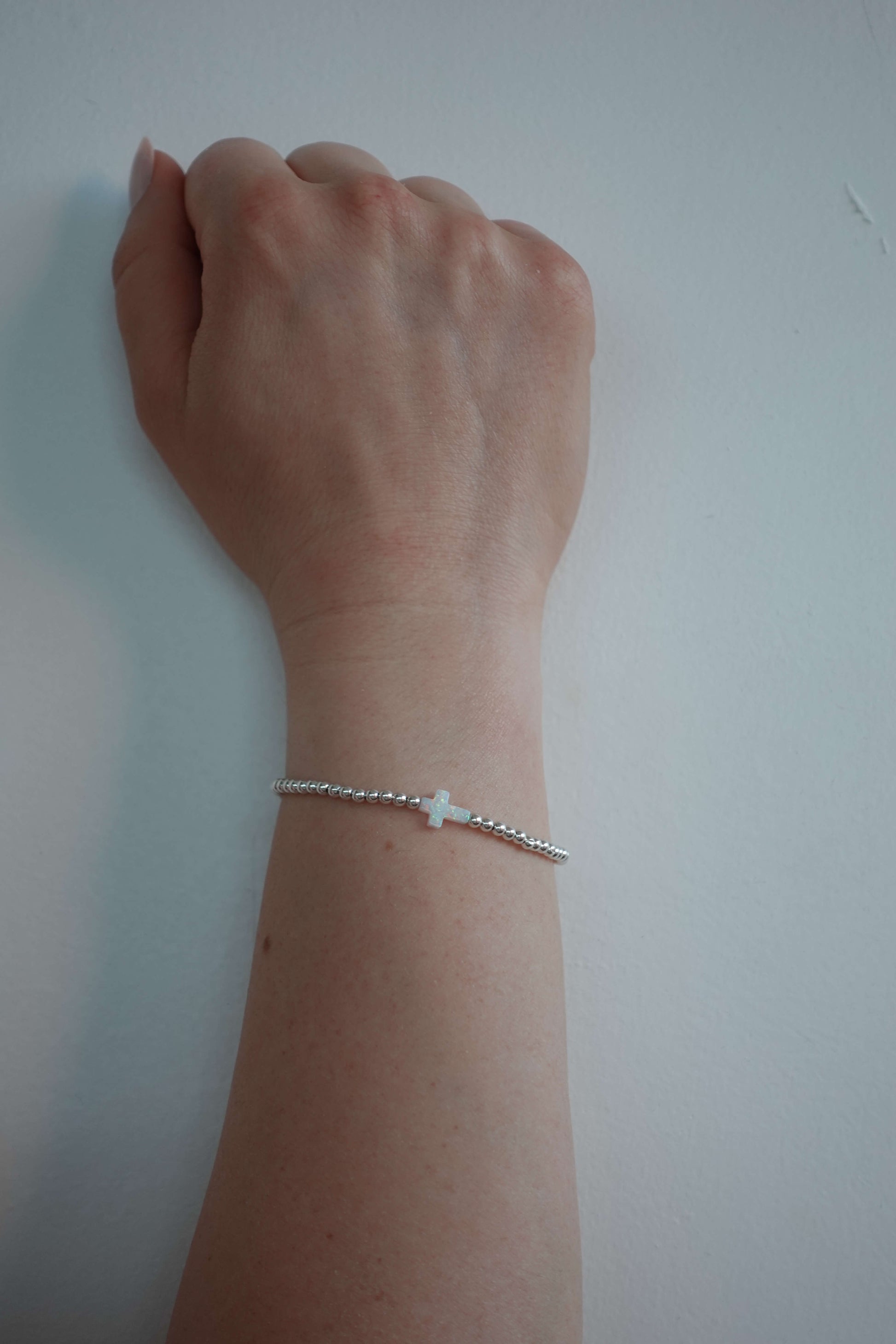 With Faith Bracelet - White Opal
