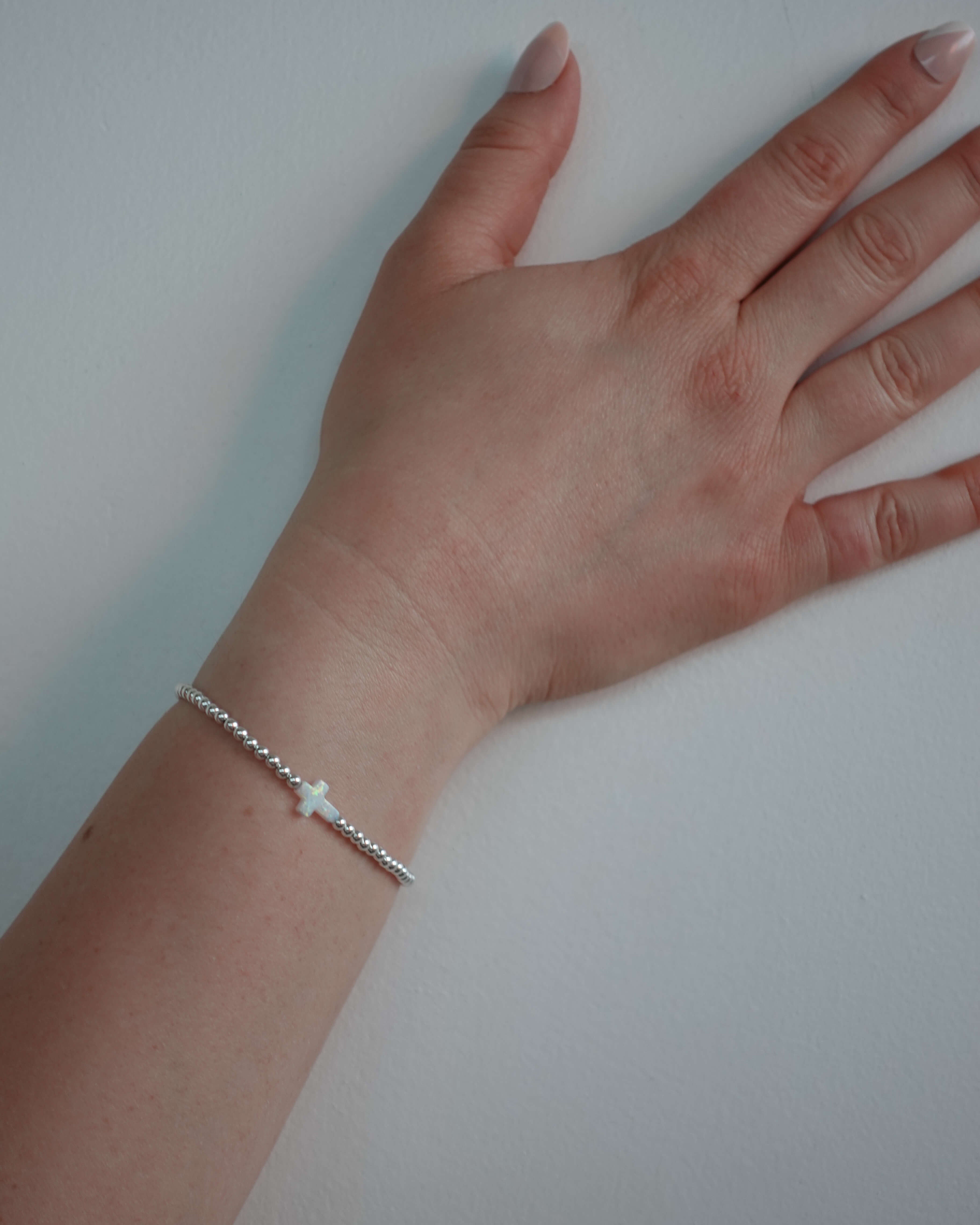 With Faith Bracelet - White Opal