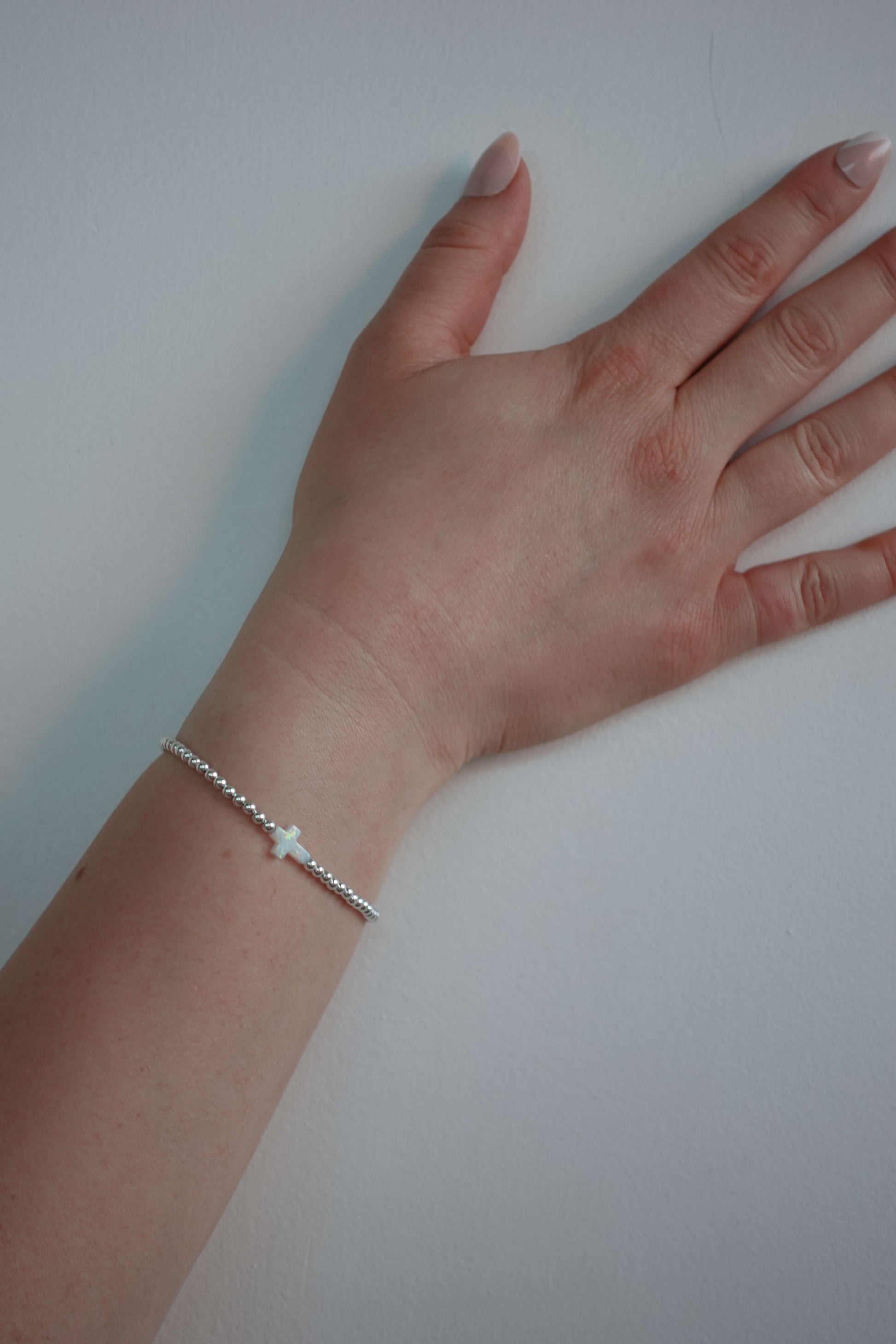 With Faith Bracelet - White Opal