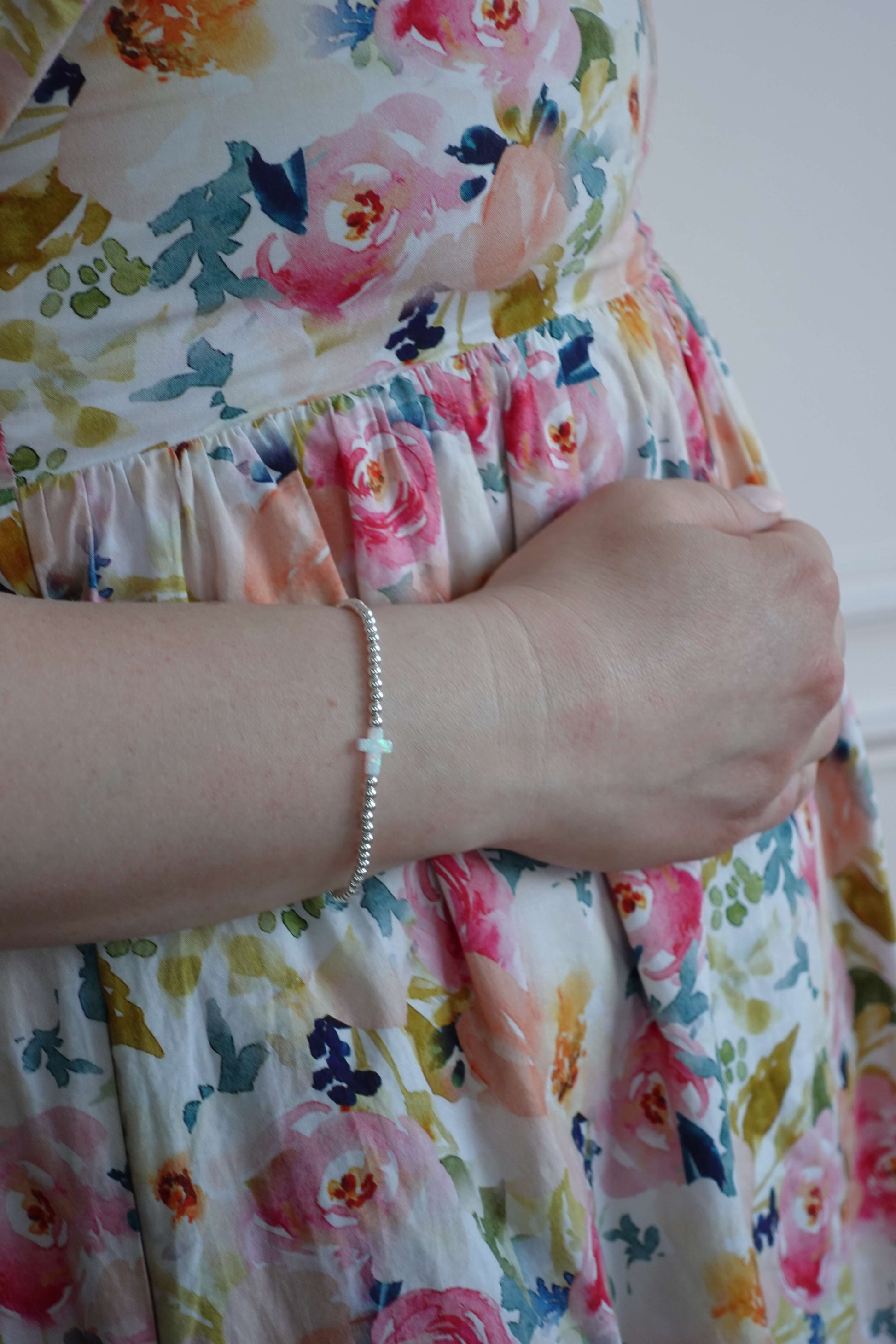 With Faith Bracelet - White Opal