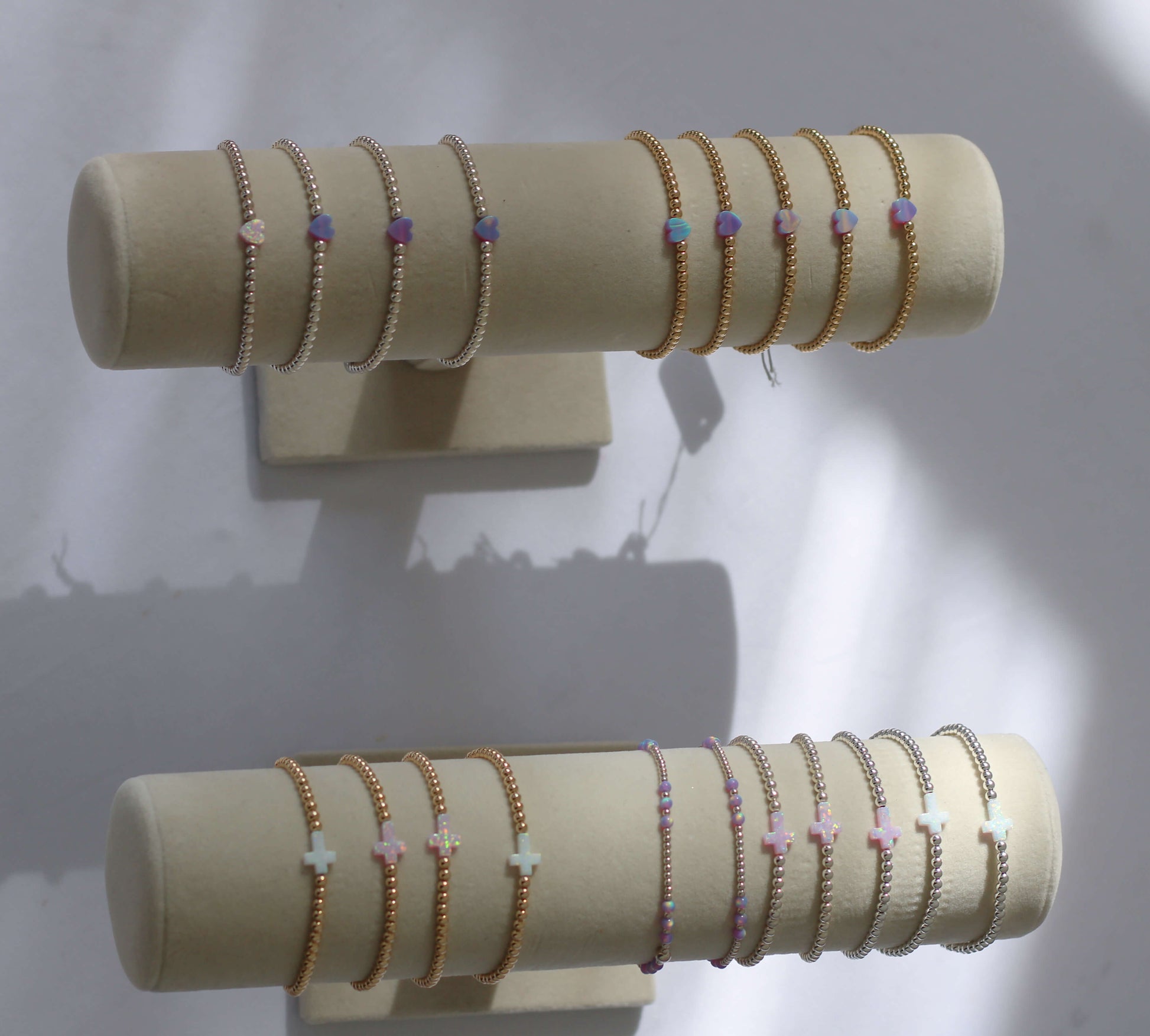 With Heart Bracelet - Purple Opal