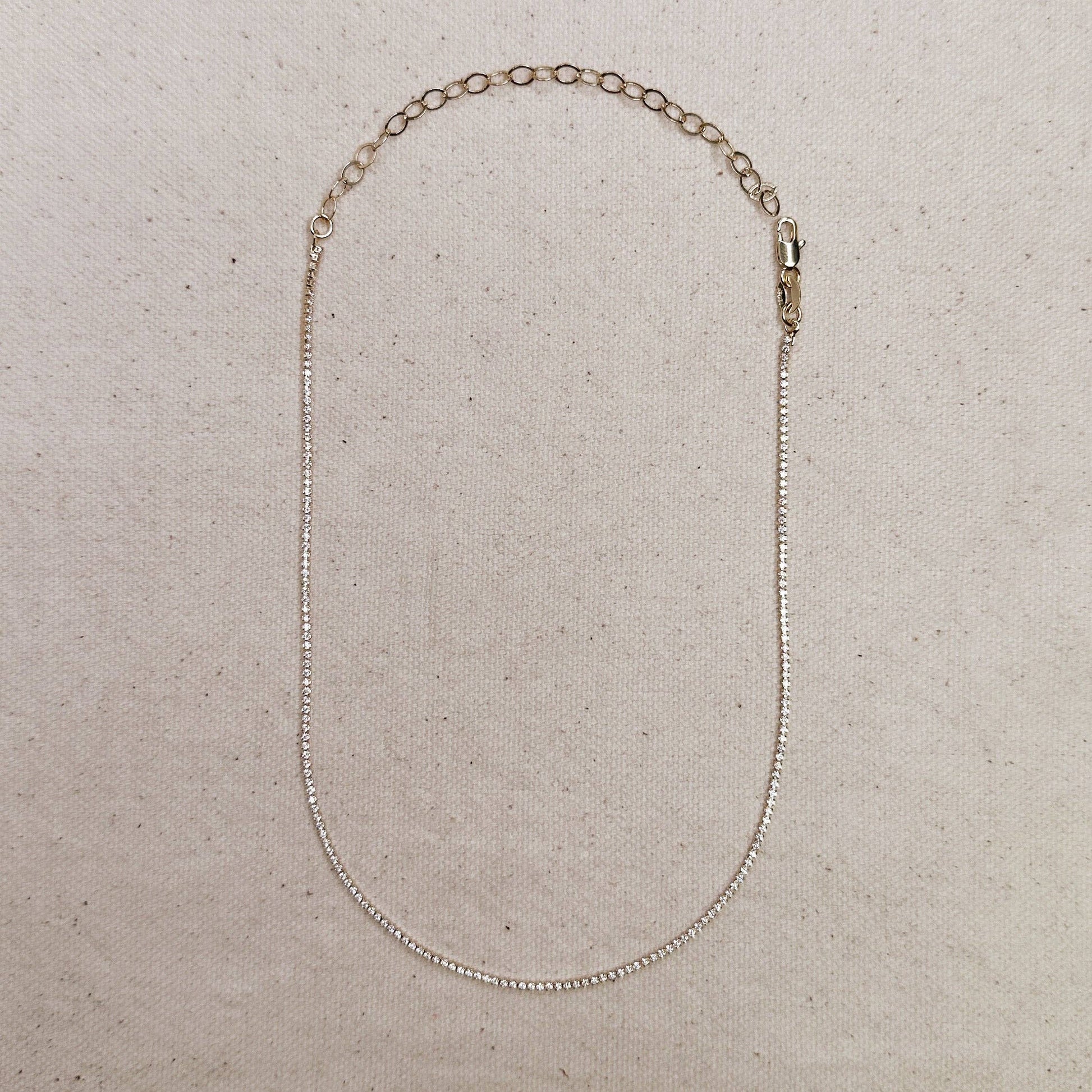 Glimmer Micro Tennis Necklace