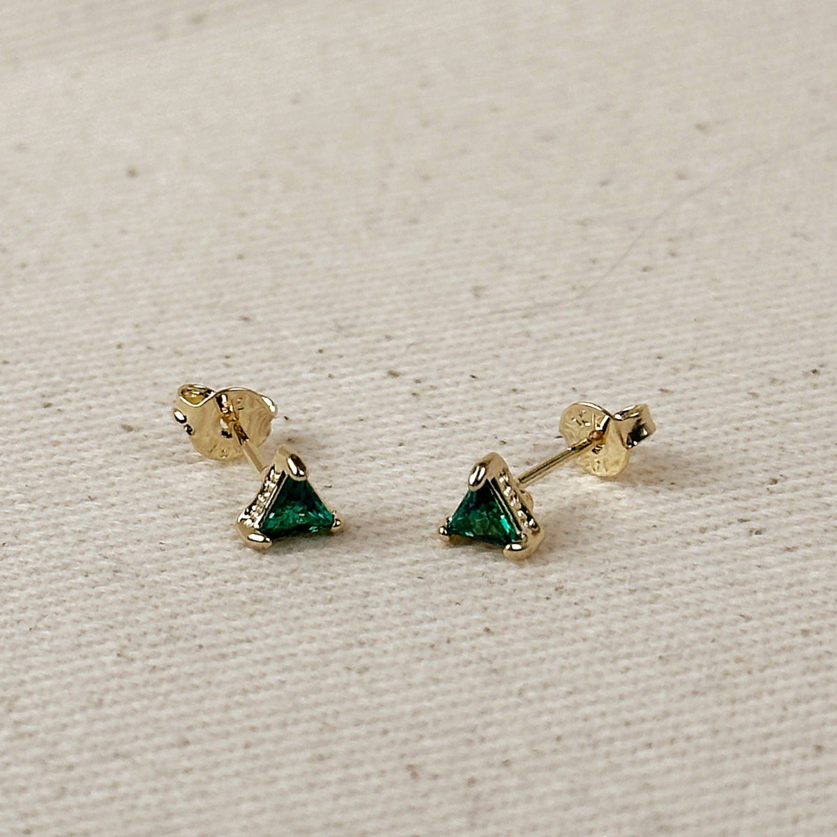 Emerald Triangle Studs